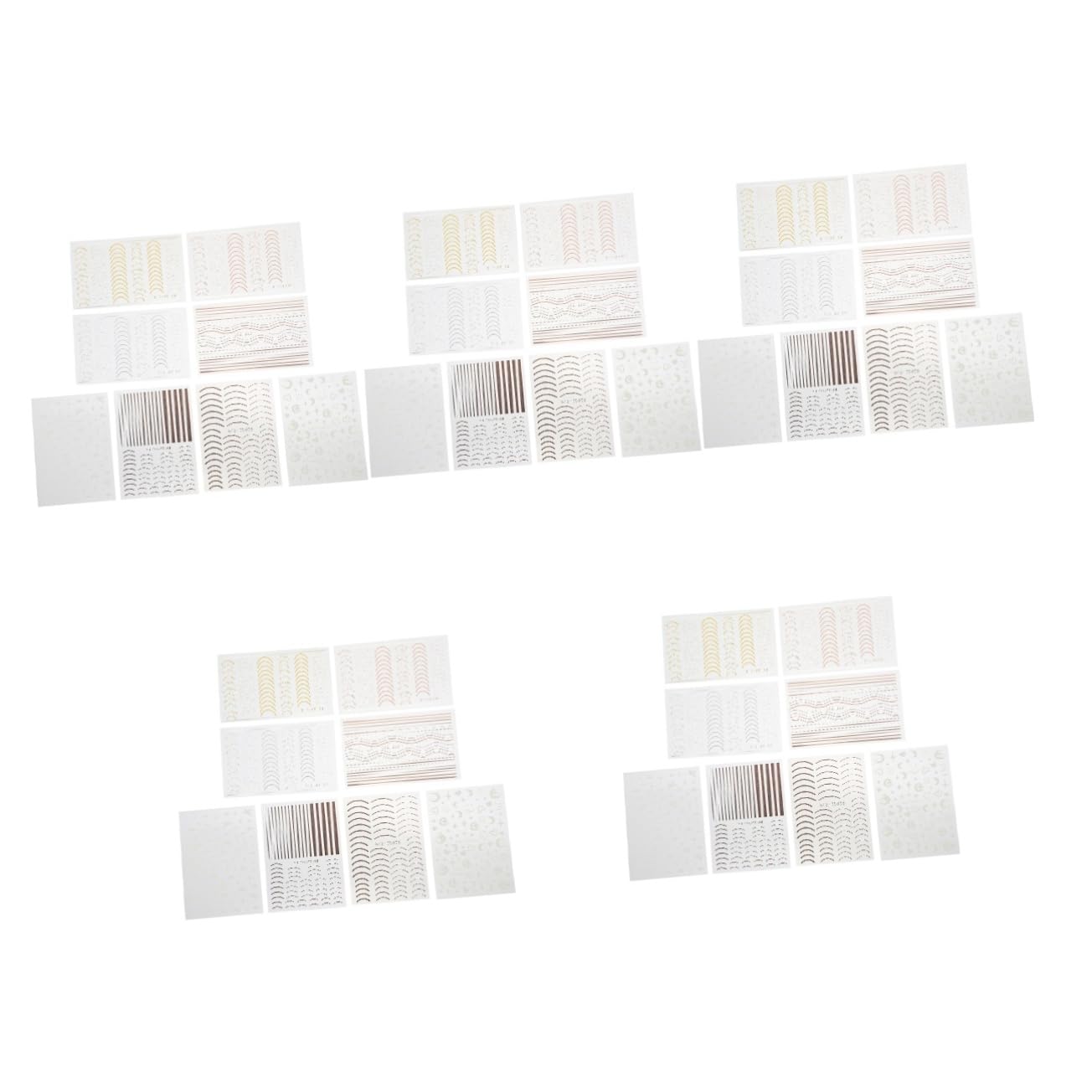Didiseaon 5 Set Di Adesivi Per Nail Art Decalcomanie Adesivi Per Nail Art in Rilievo Adesivi Decorativi Per Unghie Per Donne Moda 8 Fogli * 5