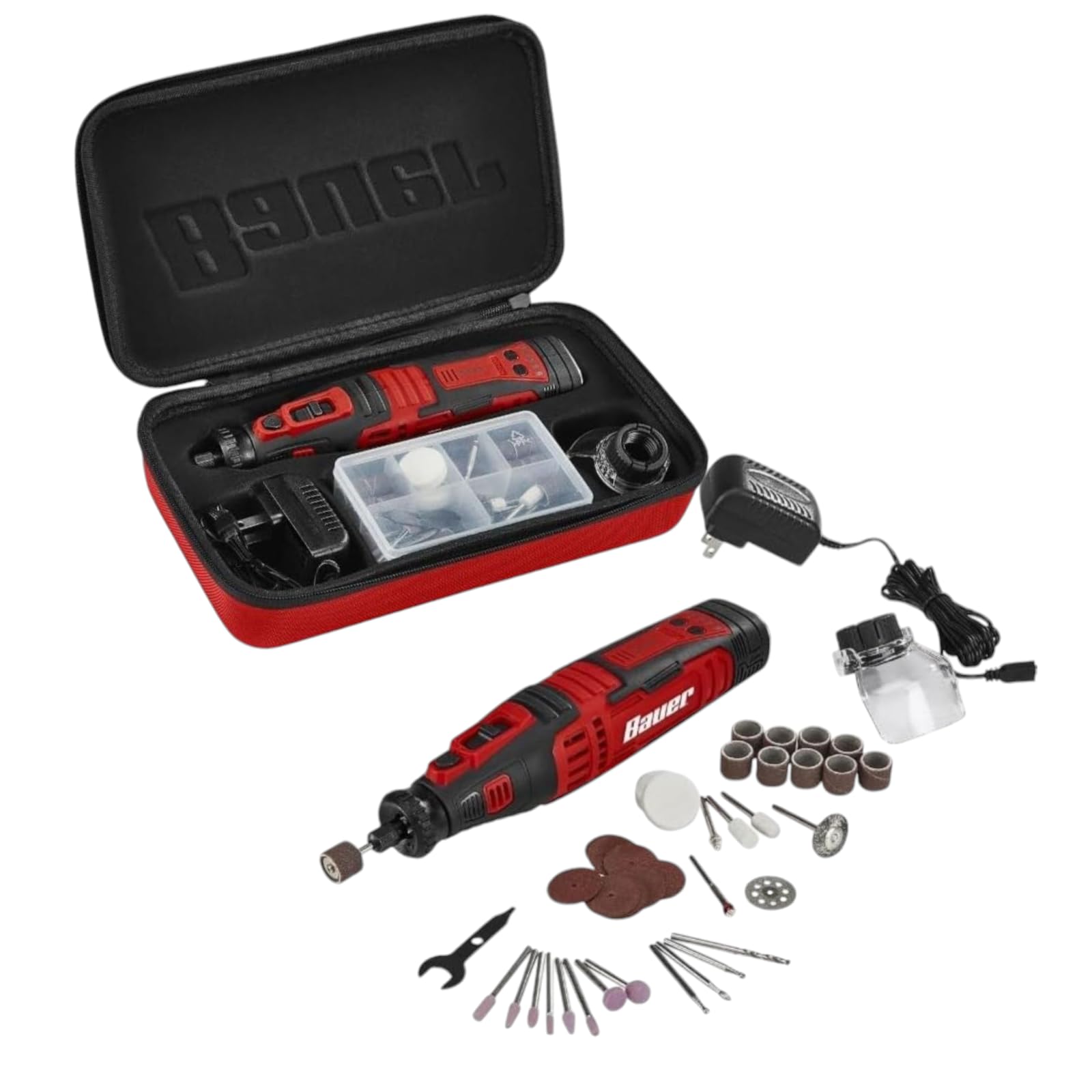 Cordless Rotary Tool Kit Variable Speed With 40 Accessories compatible with Bauer