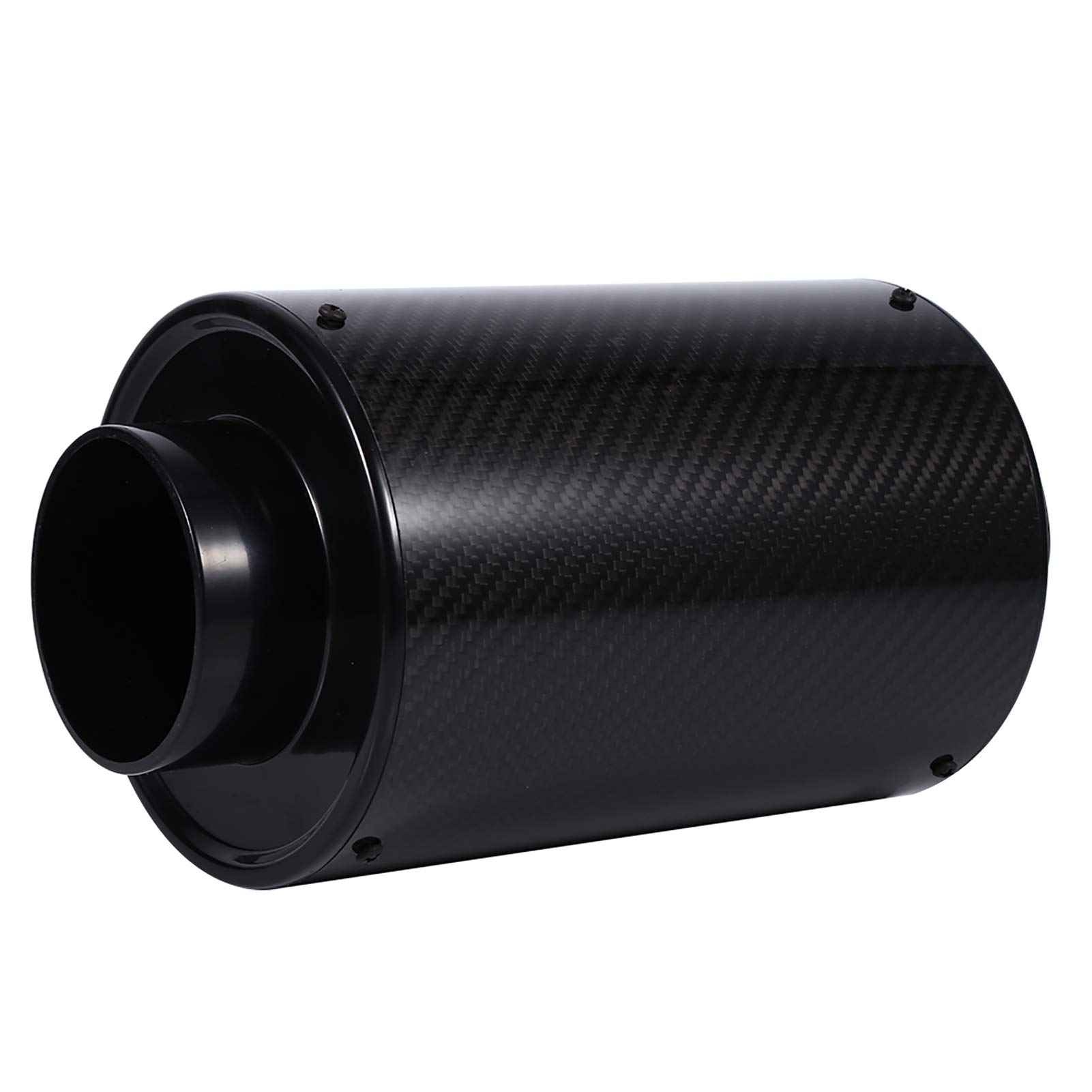 Kit universale di aspirazione aria fredda, tubo di aspirazione in plastica ABS, filtro in fibra di carbonio 7,6 cm, nero