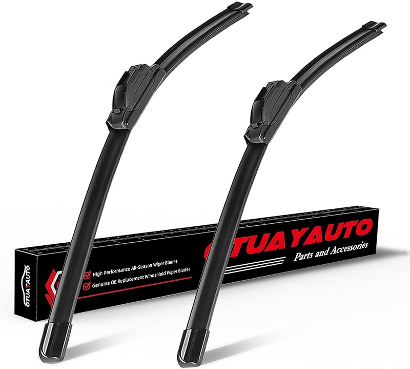 Palhetas do limpador de para-brisa OTUAYAUTO dianteiras com encaixe tipo gancho para Ford – 50,8 cm + 50,8 cm, 2 unidades