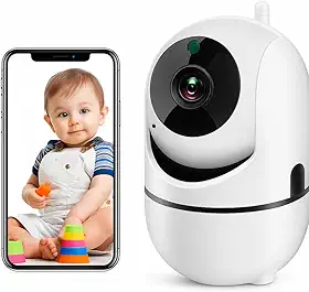 Camera Ip Wifi Giratória 1080p Estilo Babá Eletrônica Com Visão Noturna e Alerta De Movimento Microfone Infravermelho Sem Fio com App Câmera Panorâmica Detecção de Movimento - Premium