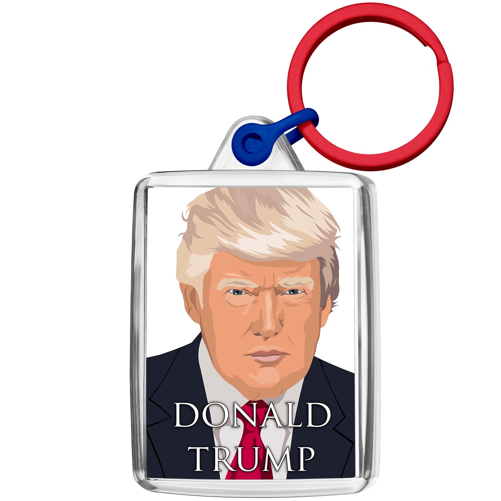 Pixly® Donald Trump Keyring Key Fob Keychain Joke Keepsake Funny America Gift for Him Her