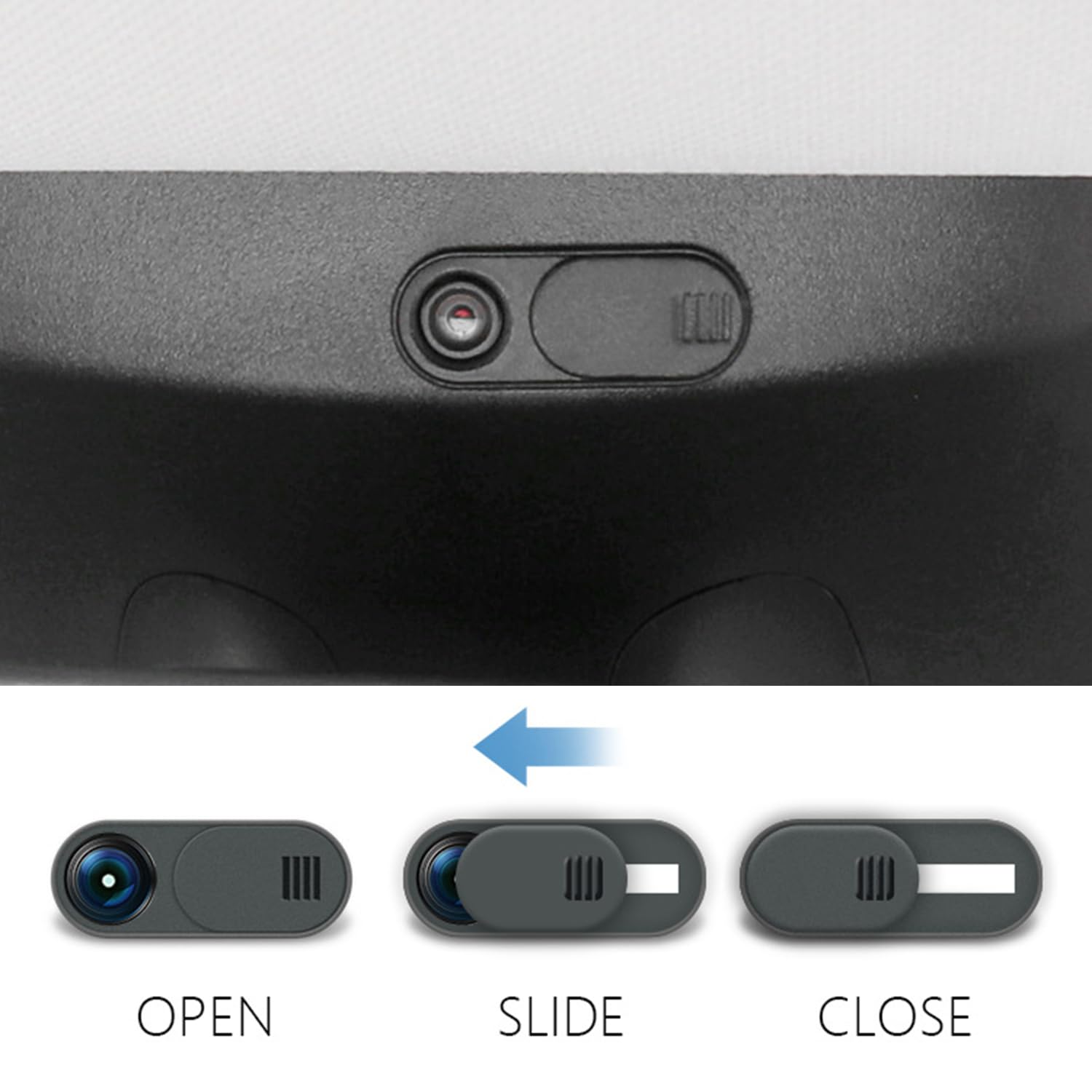 3 custodie per webcam, copriobiettivo, maschera protettiva per la fotocamera del cellulare, copertura scorrevole per fotocamera, copertura per computer portatile, adatto per auto, telefoni