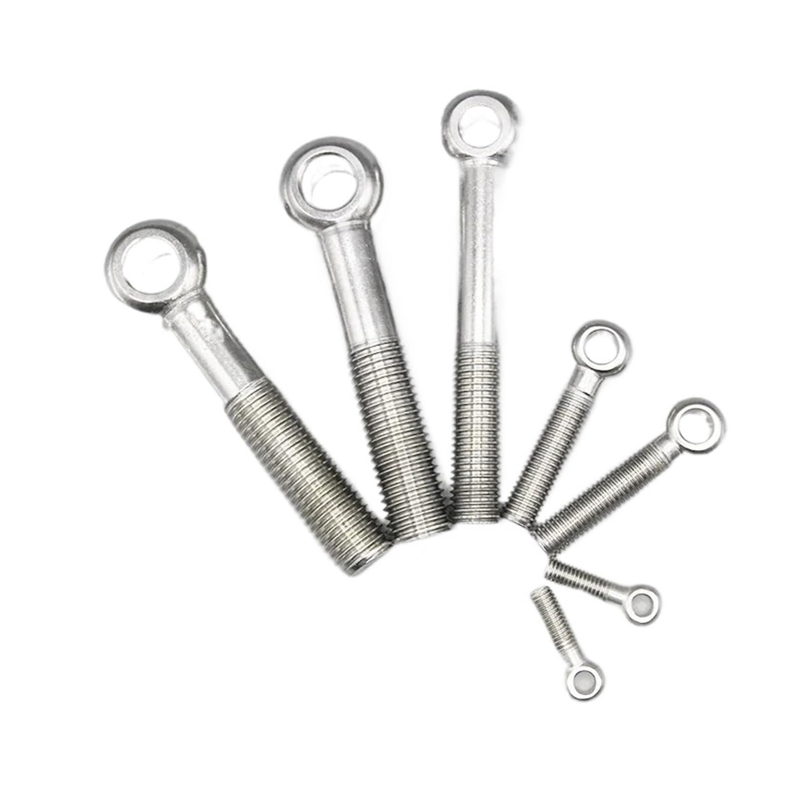 Viti a occhio di pesce in acciaio inox 304, vite a occhio di pesce, M5, M6, M8, confezione da 2-3 pezzi, diverse dimensioni, M6 x 40 pieno (2 pezzi) M8 x 120 metà