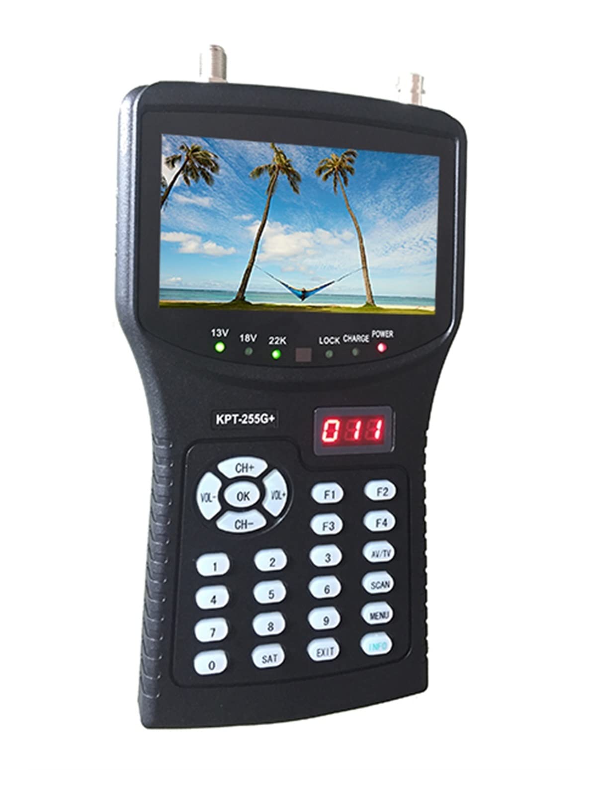 Wyszukiwarka satelitów, KPT-255G + Plus KPT-255G Plus Satellite Finder Test Test CCTV Camera LCD Podświetlenie Przycisk 4,3 cala DVB-S / S2 Test sygnału.