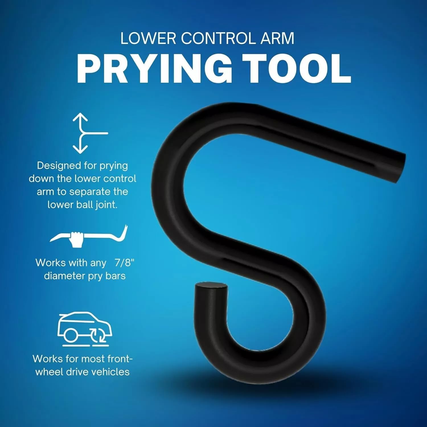 6007 Lower Control Arm Prying Tool | For 7/8 Inches Diameter Pry Bar, Vehicle Control Arm Helper Remover Tool, 2PACK