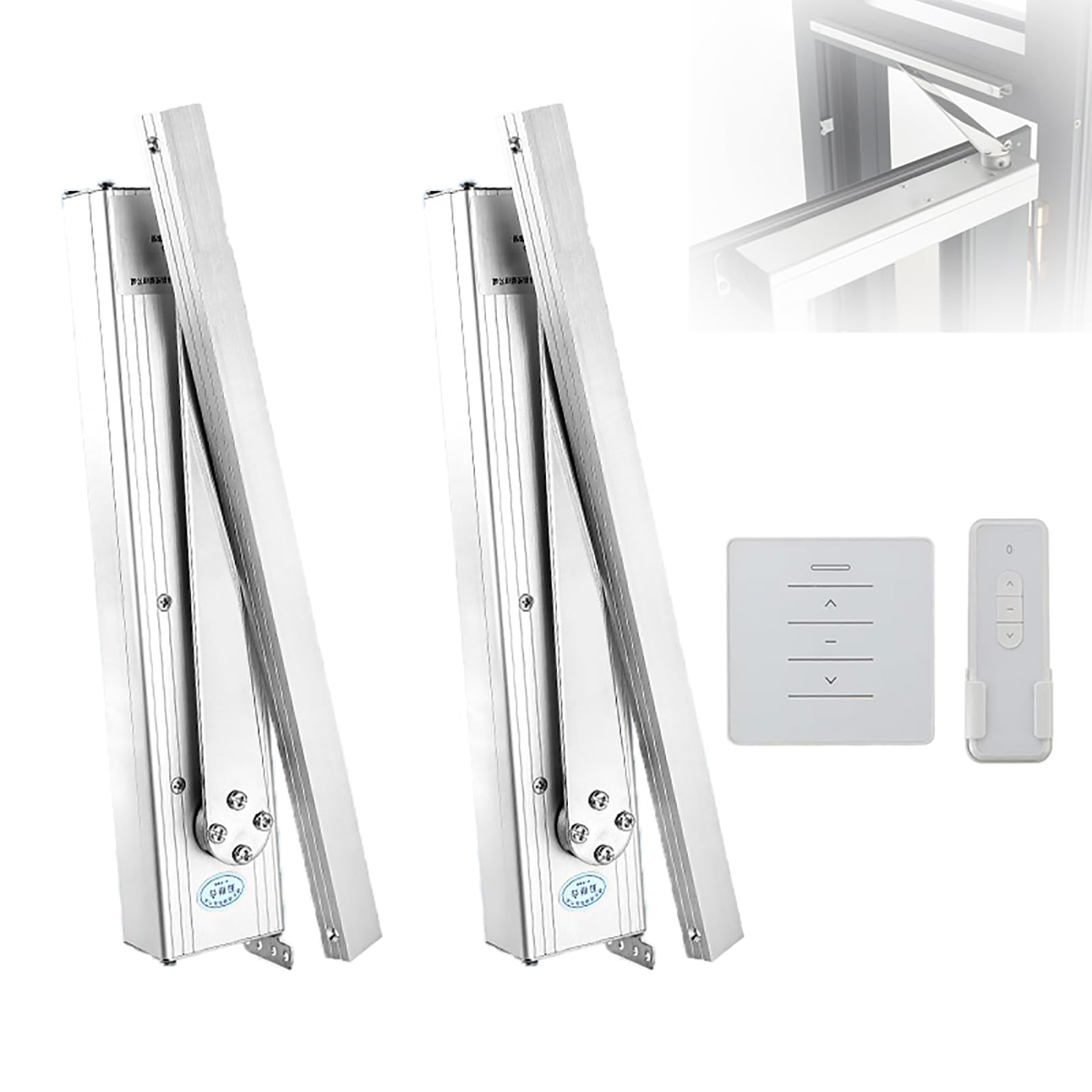 Automatic Casement Window Opener Closer, Electric Actuator for Greenhouse Drive, Remote Control for Swing Gates