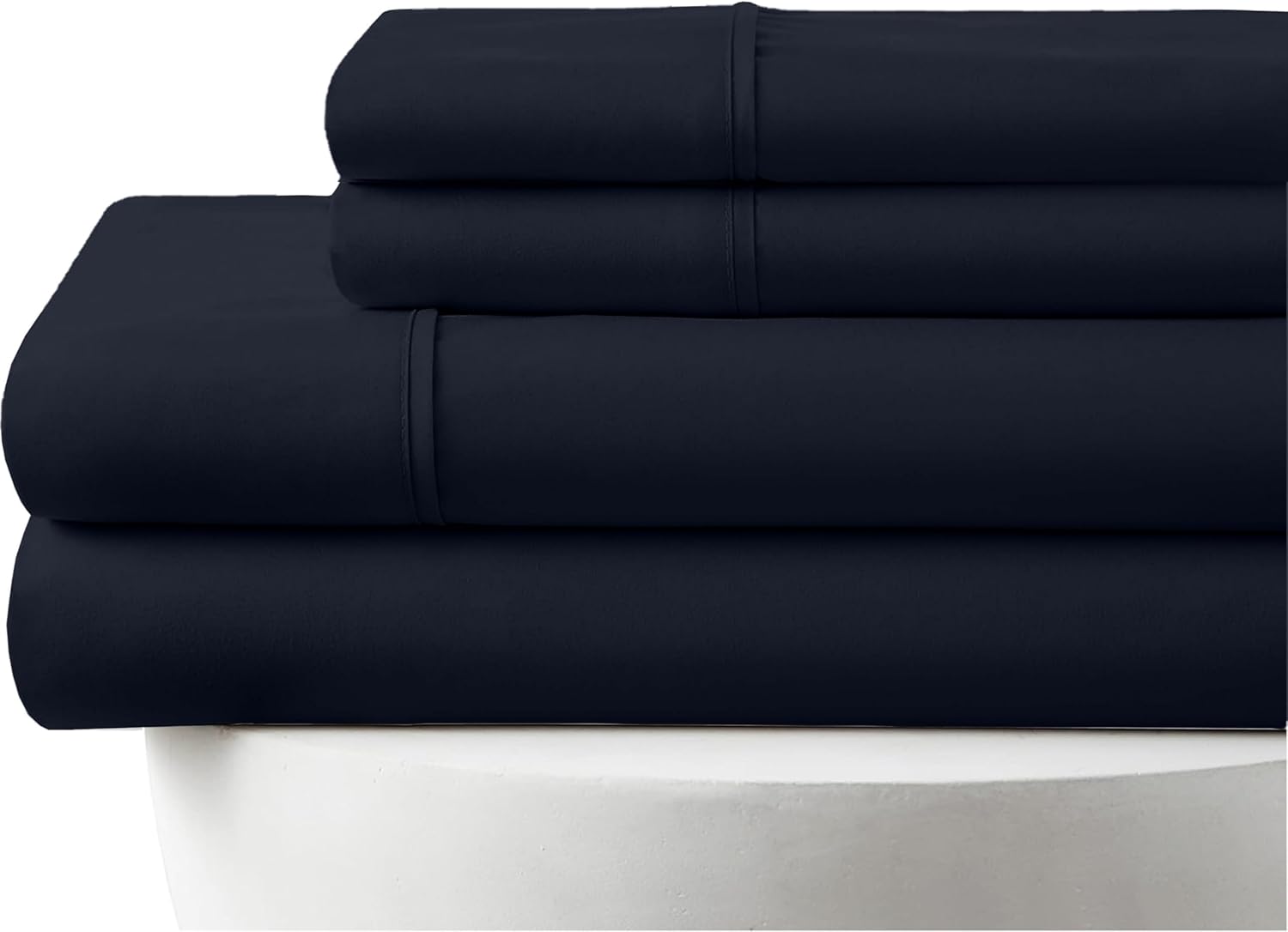Queen Size 4-Piece Sheet Set 800 Thread-Count 100% Egyptain Cotton, 800TC Soft, Breathable, Long-Staple Cotton Sateen Weave, Fits 21 Inches Extra Deep Pockets Mattress - Navy Blue