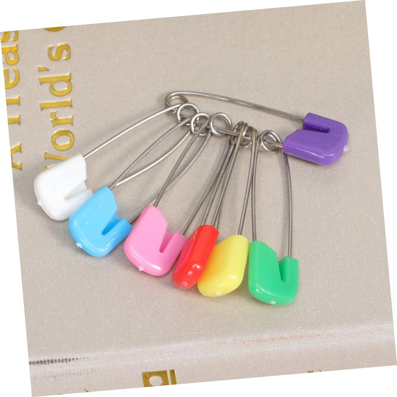 100pcs Cartoon Colorful Baby Safety Pins Small Size Diaper Fixing Clips for Newborns Boys and Girls and Infants for Clothing and Nursing Accessories