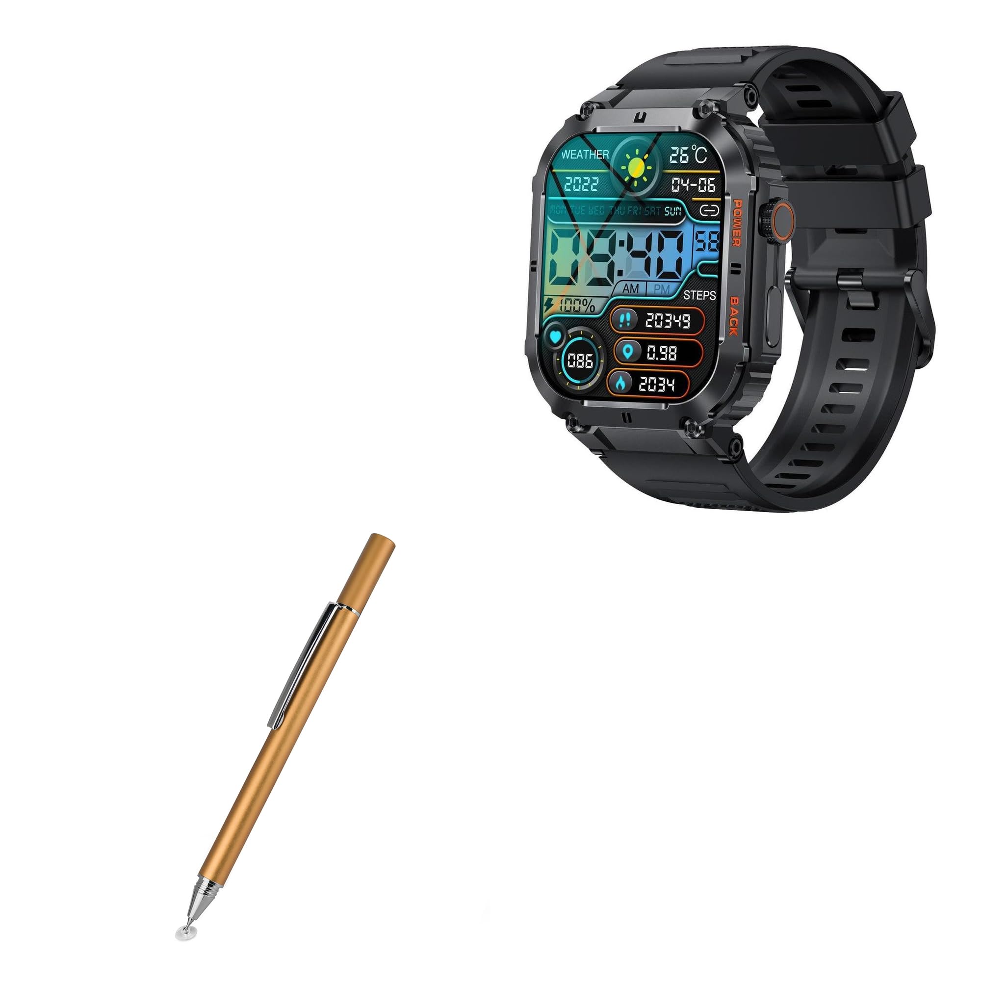 BoxWave Stylus Pen Compatible with Intelligent Galaxy IG-68 - FineTouch Capacitive Stylus, Super Precise Stylus Pen - Champagne Gold