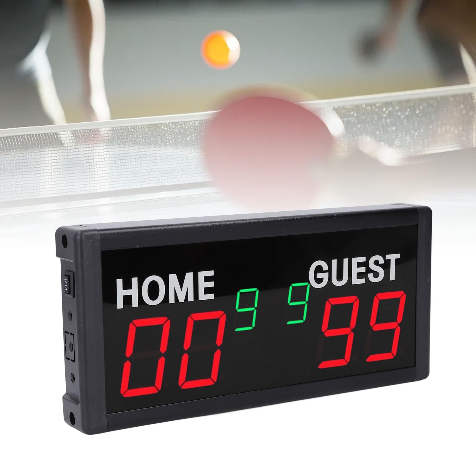 Tabellone Segnapunti Digitale Alimentato a Batteria Display LED Portatile a 6 Cifre per Sport da -Pong 1 unità