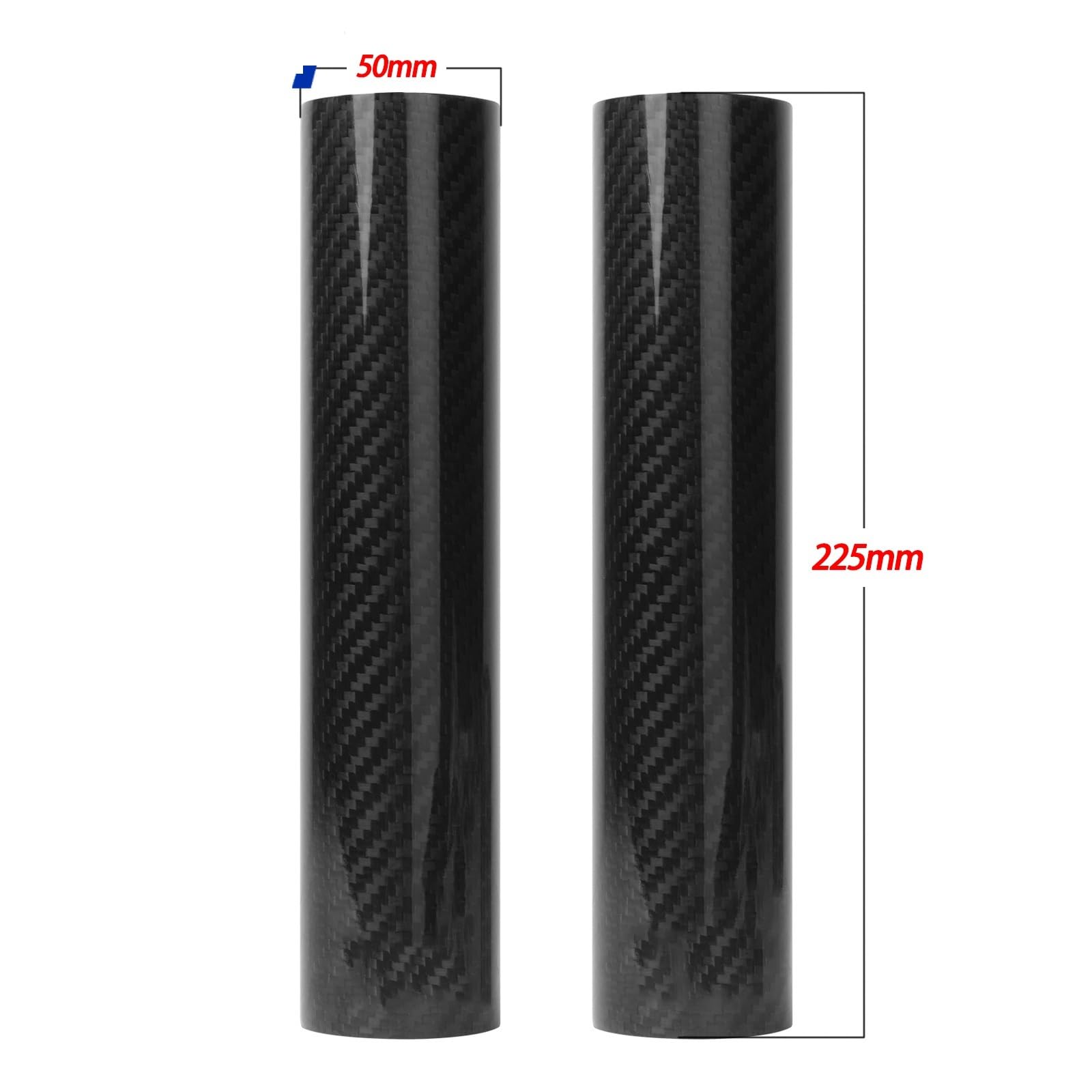 Cubierta de Polainas Protector de Horquilla Delantera de Fibra de Carbono Ajustable para Motocicletas Kawasaki, Suzuki y Honda.(225mm 1 Pair)