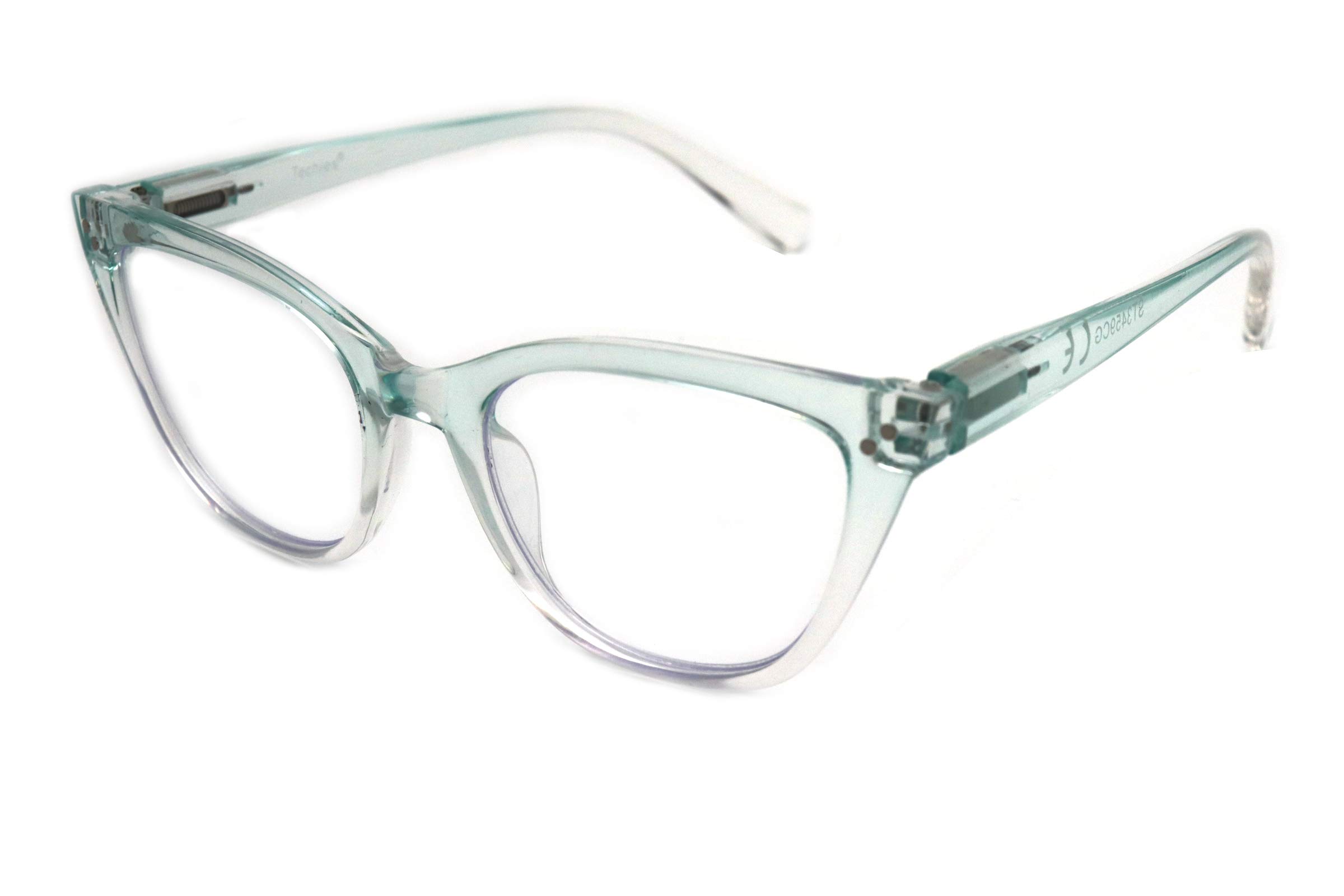 Colorviper Uv Protection, Anti Blue Rays Harmful Glare Computer Eyewear Glasses, BLUE BLOCKING (Z5 Transparent Aqua clear 2 tone/Computer Blue Blocking Clear Lenses)