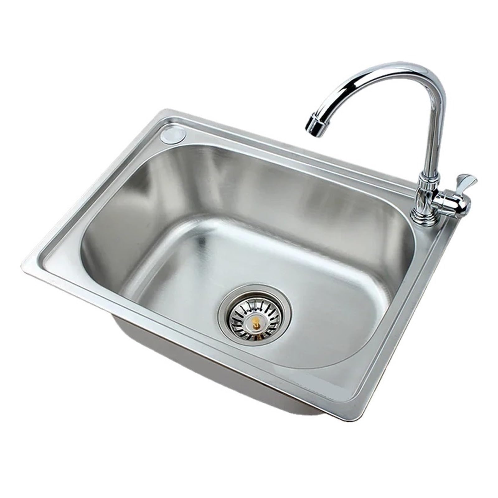 Pqlxjjyur B Kitchen Sink Stainless Steel Single Owl Above Counter Or Wall Mounted Vegetable Wash Asin Set Easy To Clean Maintain