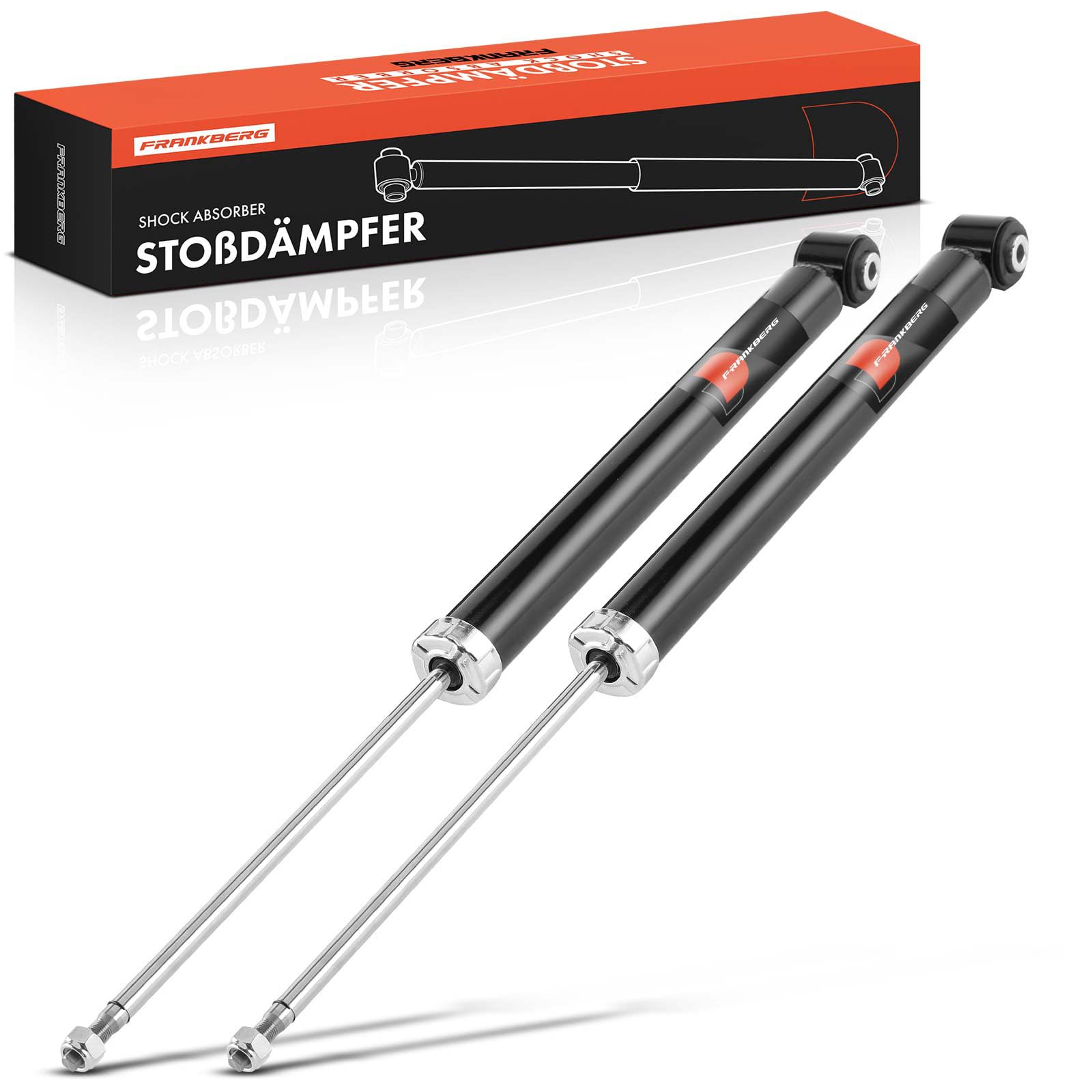 2x Shock Absorber Strut Rear Left Right 649mm Gas pressure Compatible with Fox Hatchback 5Z1 5Z3 5Z4 2005-2011 Replace# 6Q0513025S, 6Q0513031AH