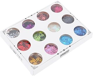 NOLITOY 12 Caixas Amor Jóias De Arte De Unhas Lantejoulas De Unhas Decorações De Arte De Unhas Glitter Lantejoulas Adesivos De Decalque De Unhas Adesivos De Maquiagem Decalques De Unhas