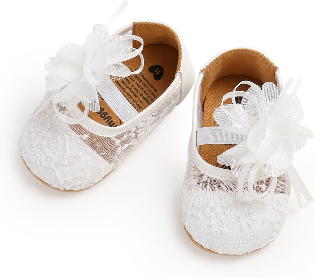 Baby Girls Mary Jane Flats - Non-Slip First Walkers