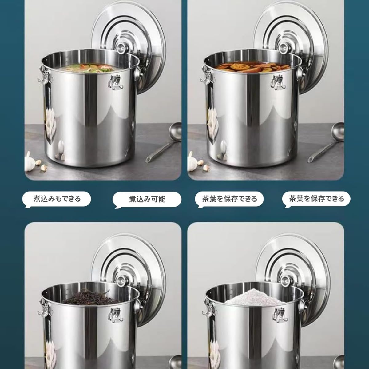 ＩＨ対応　ステンレス 両手鍋 約35cm深さ約12cm Amazon | 業務用 ステンレス鍋 35cm 大容量 IH対応 直火可 蓋付き