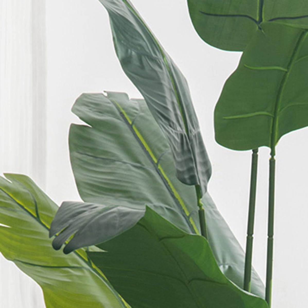 Amazon｜HGJH 観葉植物 フェイクグリーン バナナの葉 人工観葉植物 水