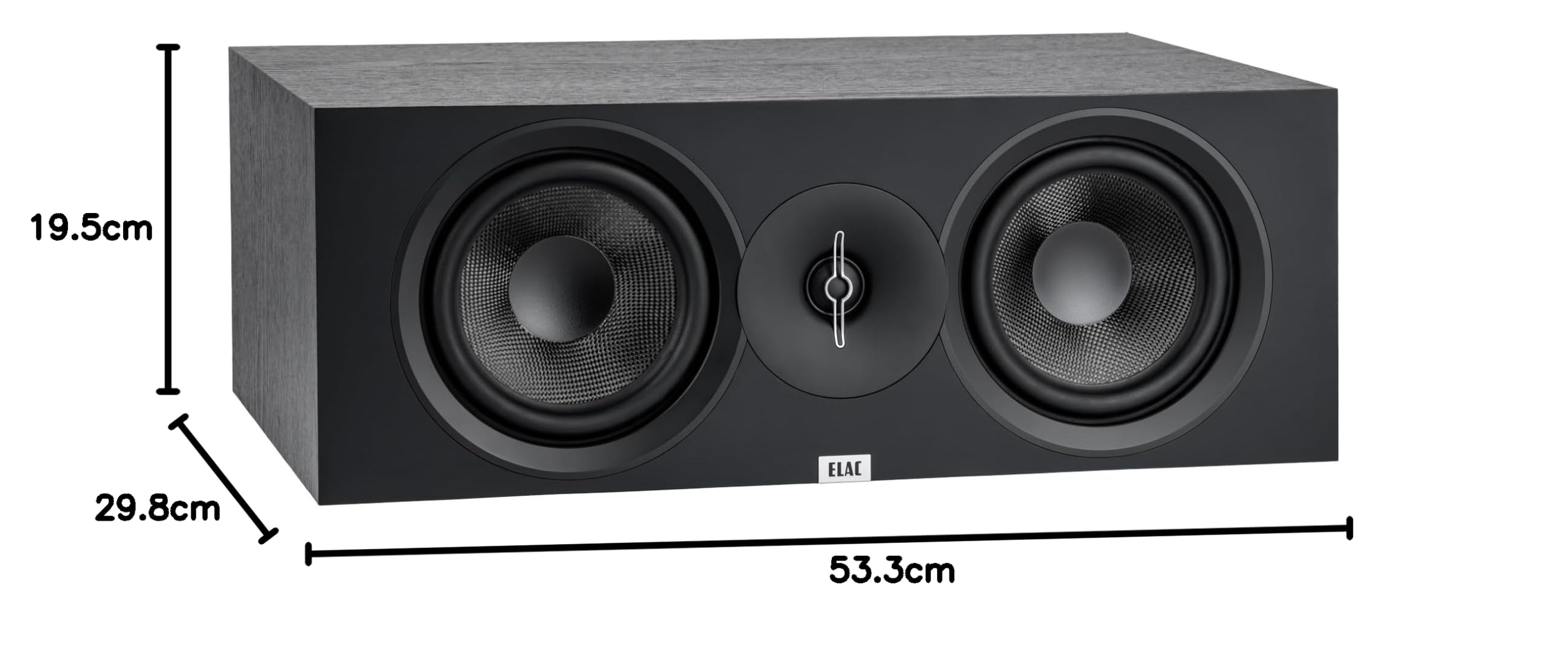 ELAC Debut Center-Lautsprecher C6.3 – Ideal für die Musikwiedergabe über Ihre Stereoanlage als Teil eines 5.1 Surround-Systems, legendärer Klang, edles Design – Lautsprecher passiv