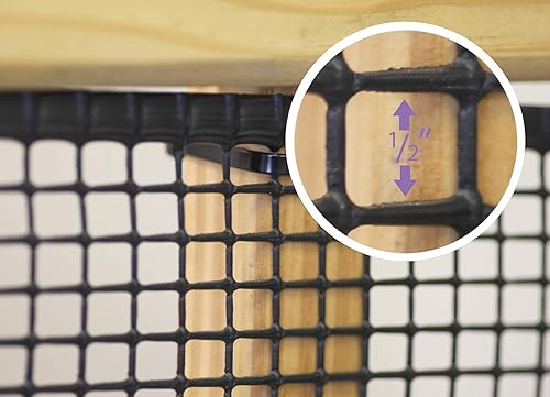 Miniatura 2 de KidKusion Protector de cubierta resistente, negro, 30 pies de largo x 3 pies de alto, fabricado en Estados Unidos red de seguridad para balcón y