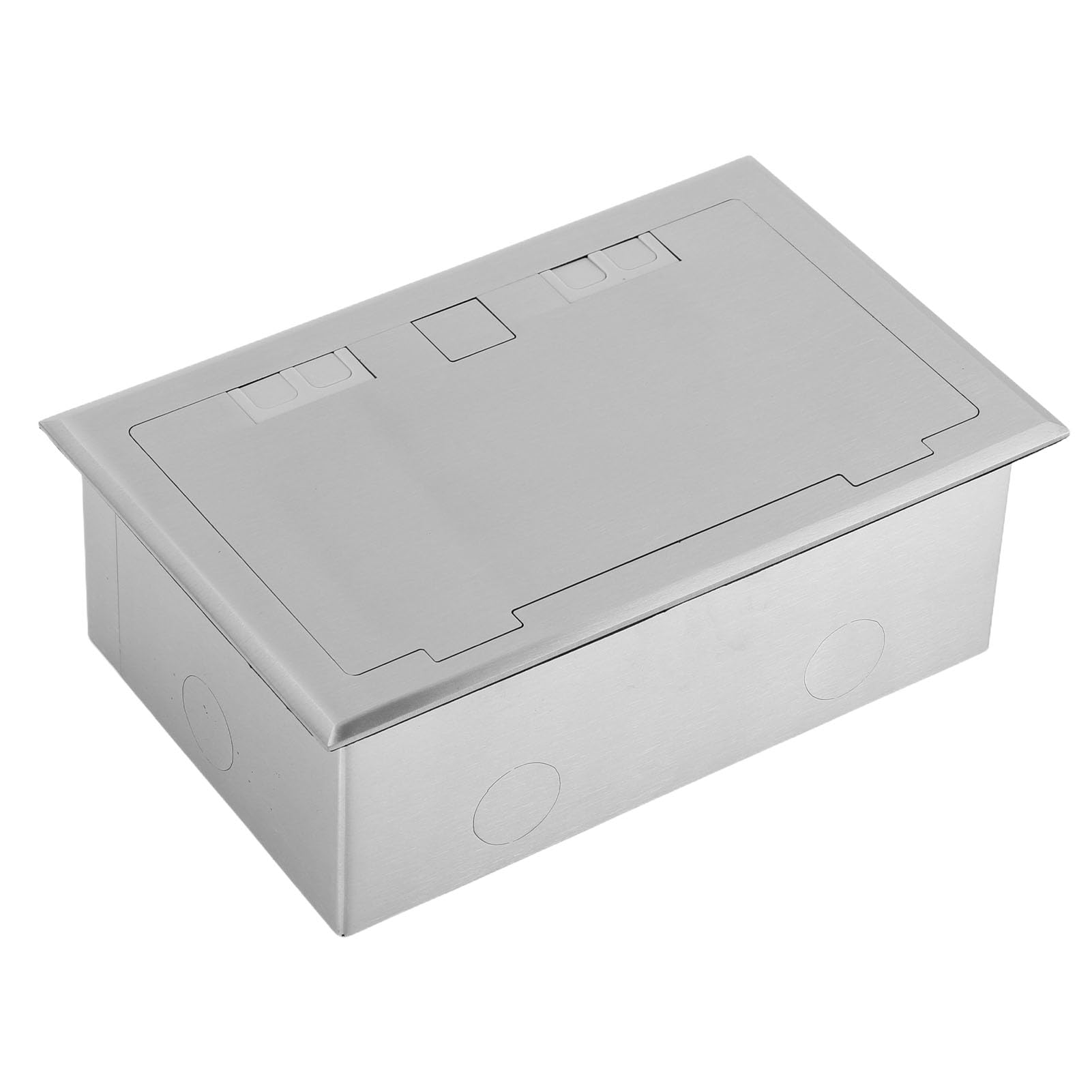 Ejoyous Scatola di Derivazione da Incasso a Pavimento Kit Presa da Incasso a Pavimento in Acciaio Inossidabile Impermeabile 16A 4000W con 2 Poli 2 Porte USB per Ufficio in Marmo Cucina di Hotel