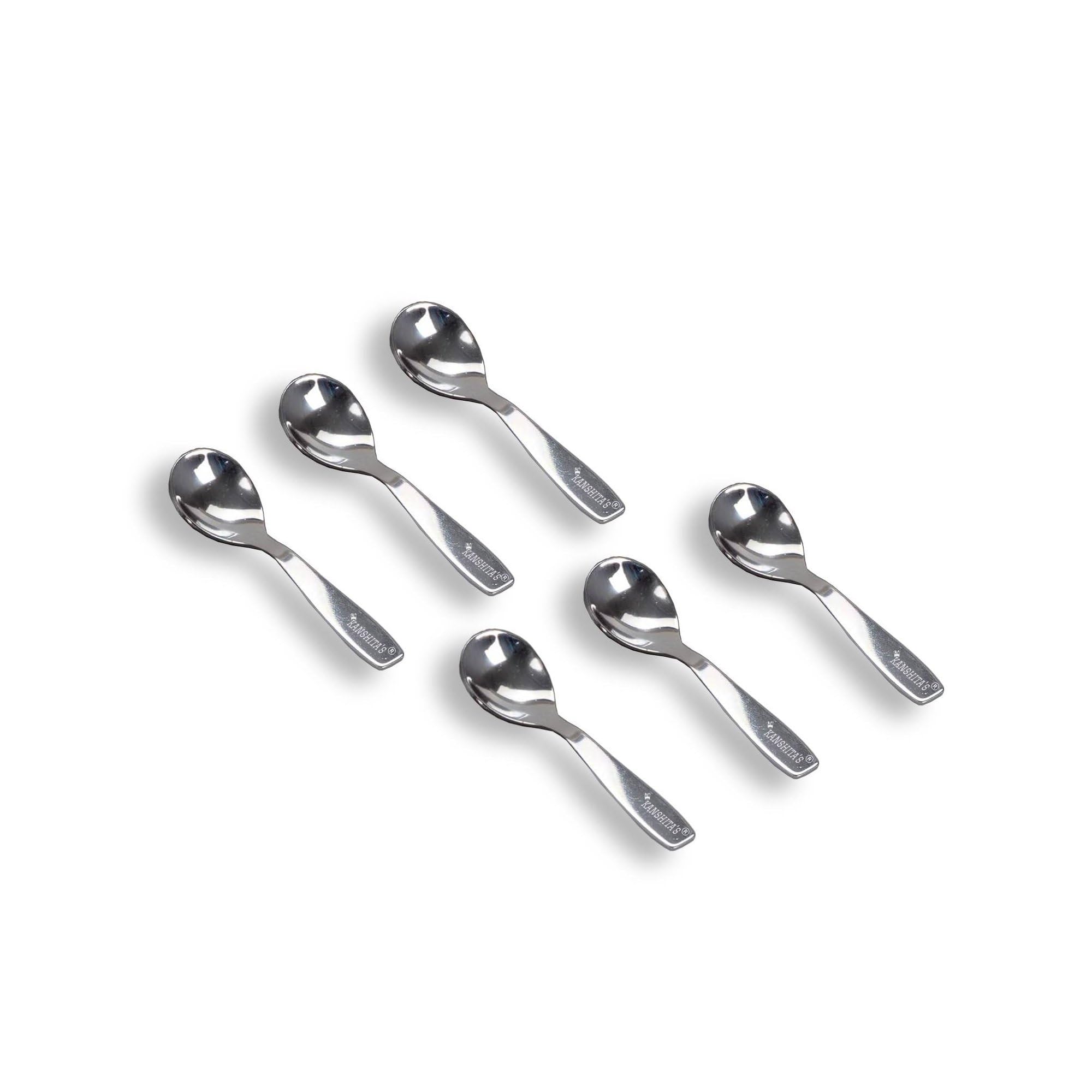 Kanshita’s Rasoiware Stainless Steel Mini Masala Spoon Set – 6 Small Spoons for Spice Jars & Kitchen Use (10.5 cm)-picture-20