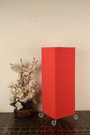 Tu Casa L-860 Square 220-Watt Table Cum Floor Lamp (Red)