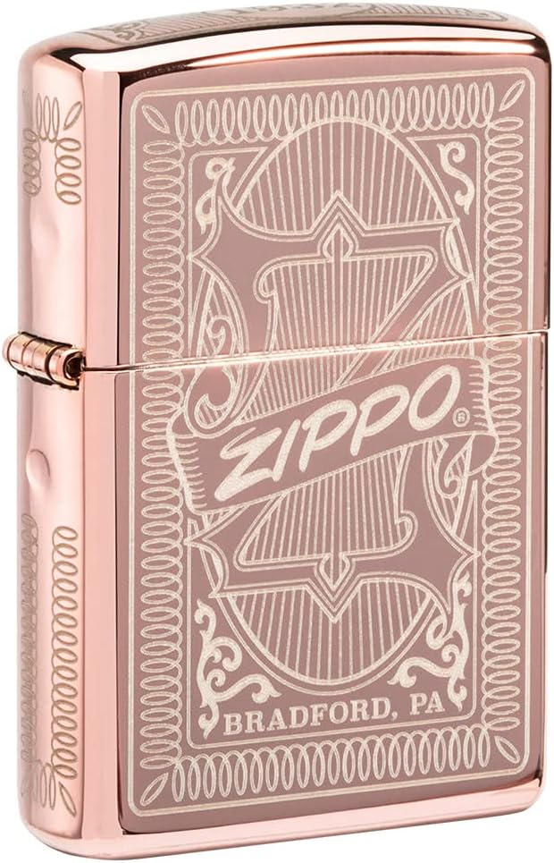Zippo Reimagine Zippo Design Rose Gold Pocket Lighter