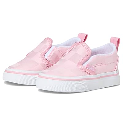 Vans Kids Slip On V (Toddler/Little Kid) Kids Shoes Satin Rose Pink/White
