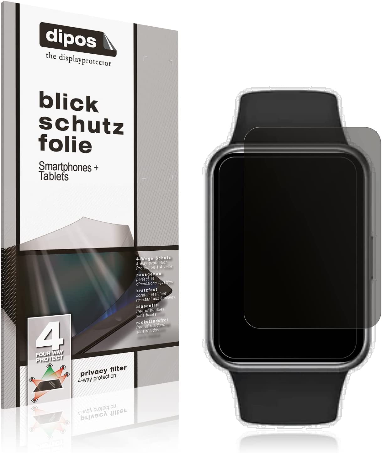Dipos Pellicola Protettiva In Cristallo Per Huawei Fit - 6 Pezzi, Made In Germany, Anti Graffio, Trasparente - 2