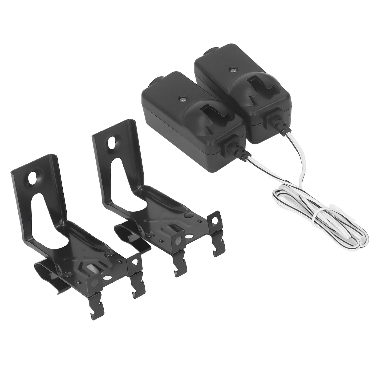 Kit de Sensor de Seguridad, Sensor de Seguridad de Garaje, Sensor de Apertura de Puerta de Garaje con Soporte, Kit de Sensor Seguro de Sensores Duales ABS de Acero Inoxidable
