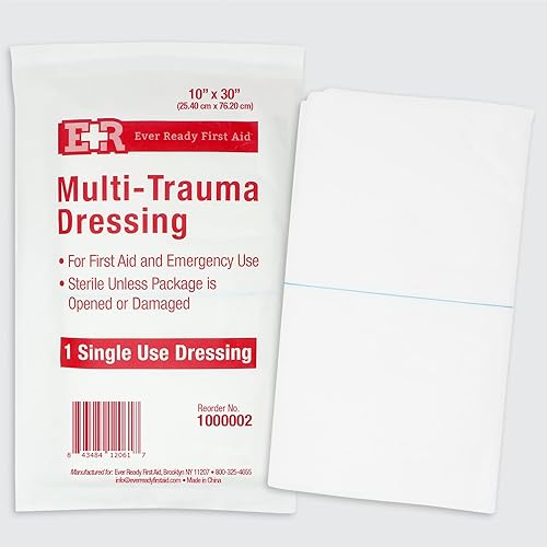 Miniatura 2 de Ever Ready First Aid Apósito multitrauma 10"x30" 2 unidades