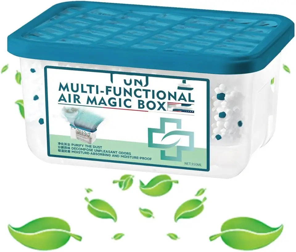 Indoor Air Purification Dust Removal Magic Box, Dust Control Odor Absorbing Magic Box, Plant Extract Formula, Multi-Purpose Room Deodorizer for Home, Bedroom, Closet, Office