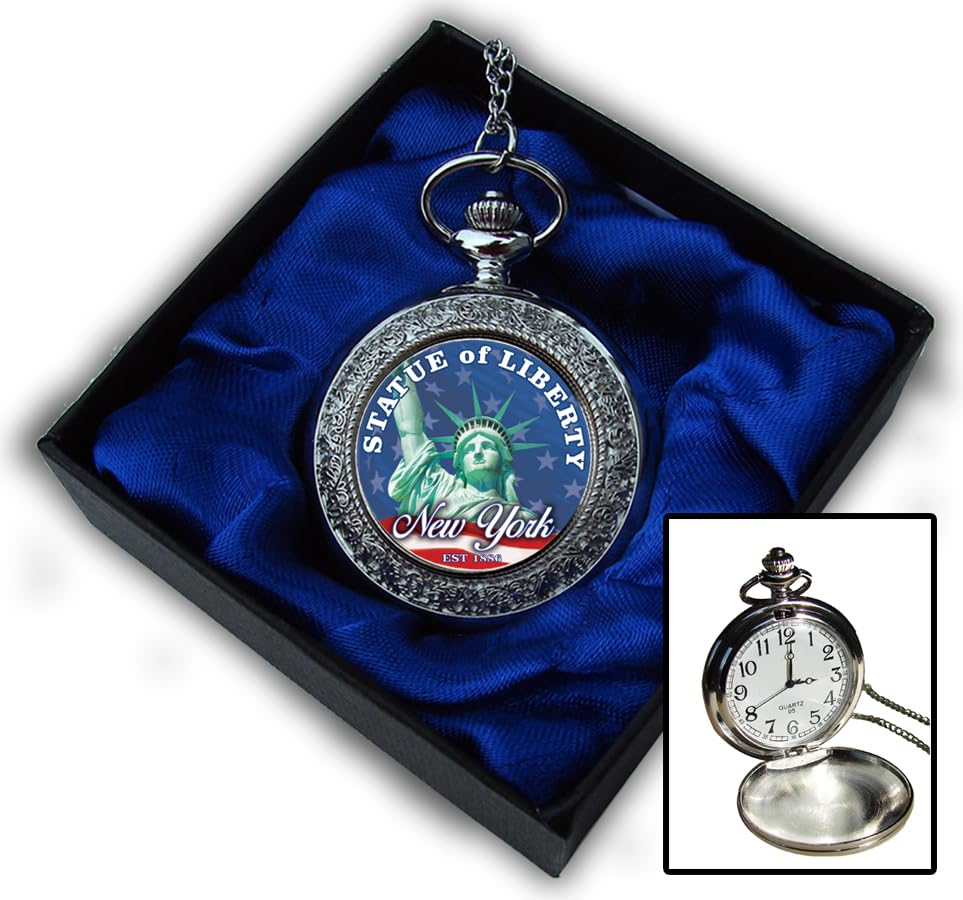 The Matthew Mint Statue of Liberty Pocket Watch