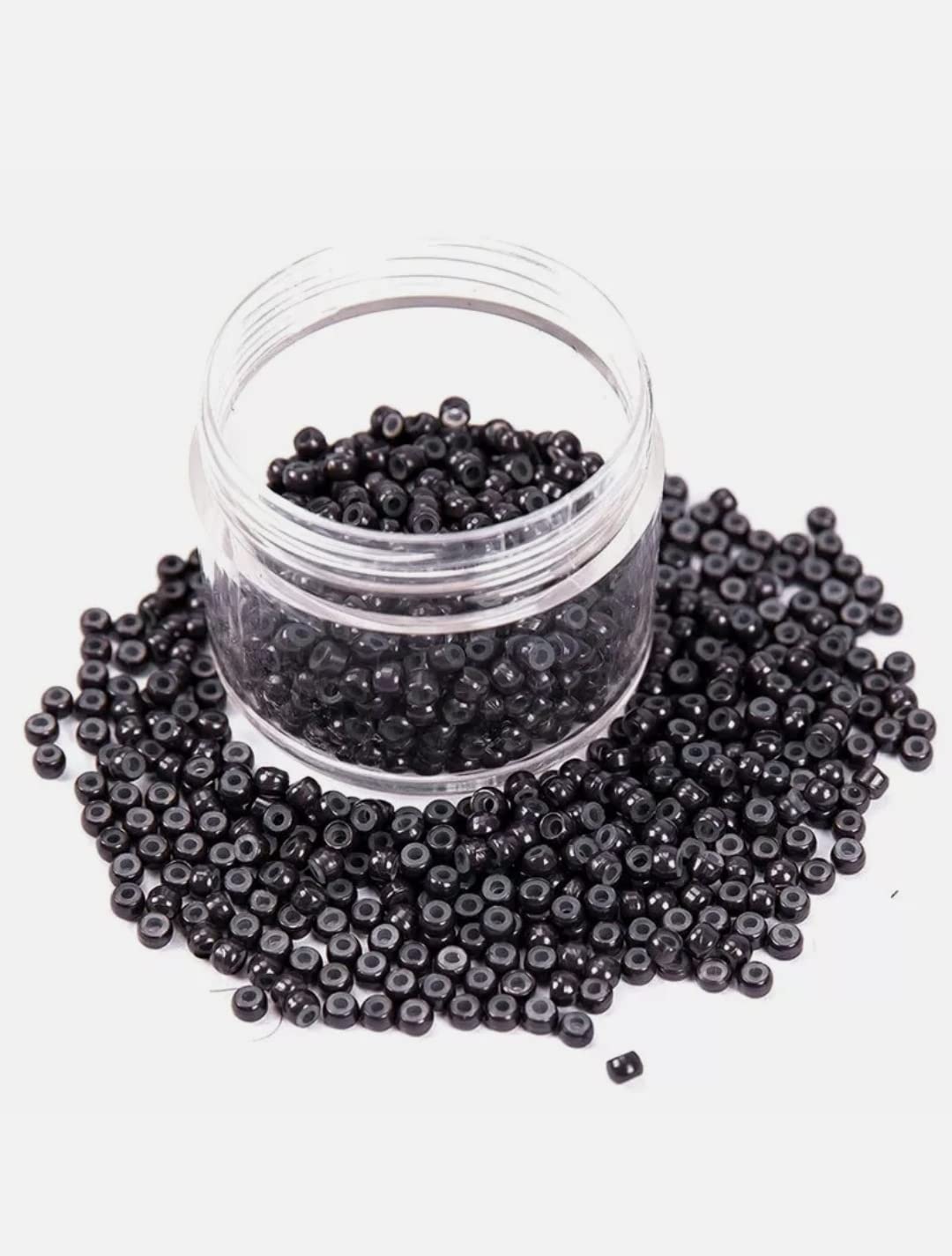 BLUSHIA 1000 PCS Nano Rings Beads For Nano Tip Remy Hair Extensions, Black | Silicone Lined Copper Micro Beads-image-30