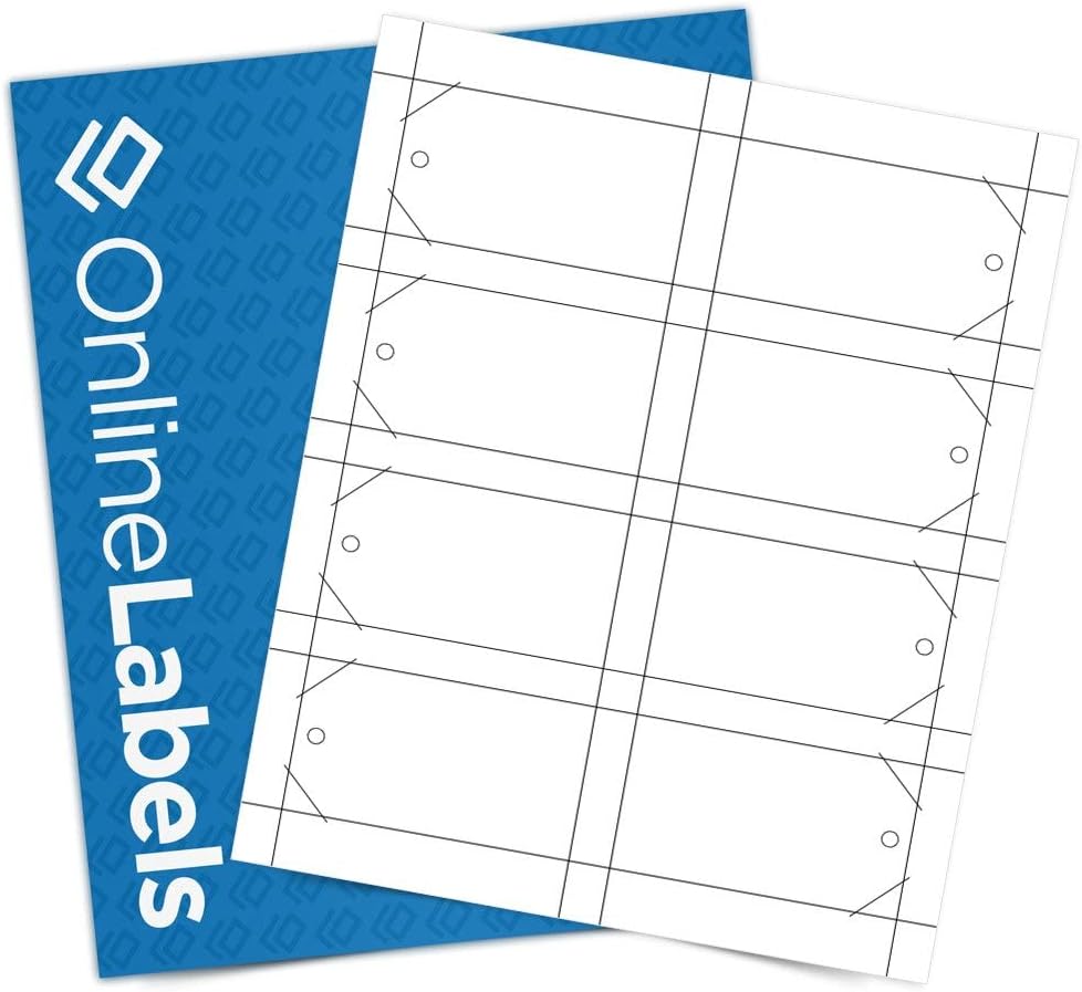 Printable Tags - 2 x 3.5 - Cardstock - Pack of 2,000, 250 Sheets - Inkjet/Laser Printer - Online Labels