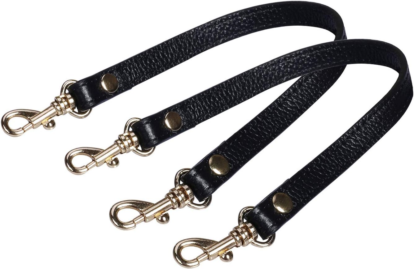 VanEnjoy Pair Full Grain Leather Replacement Strap for Handbags Clutch -16“Long,0.47" Wide