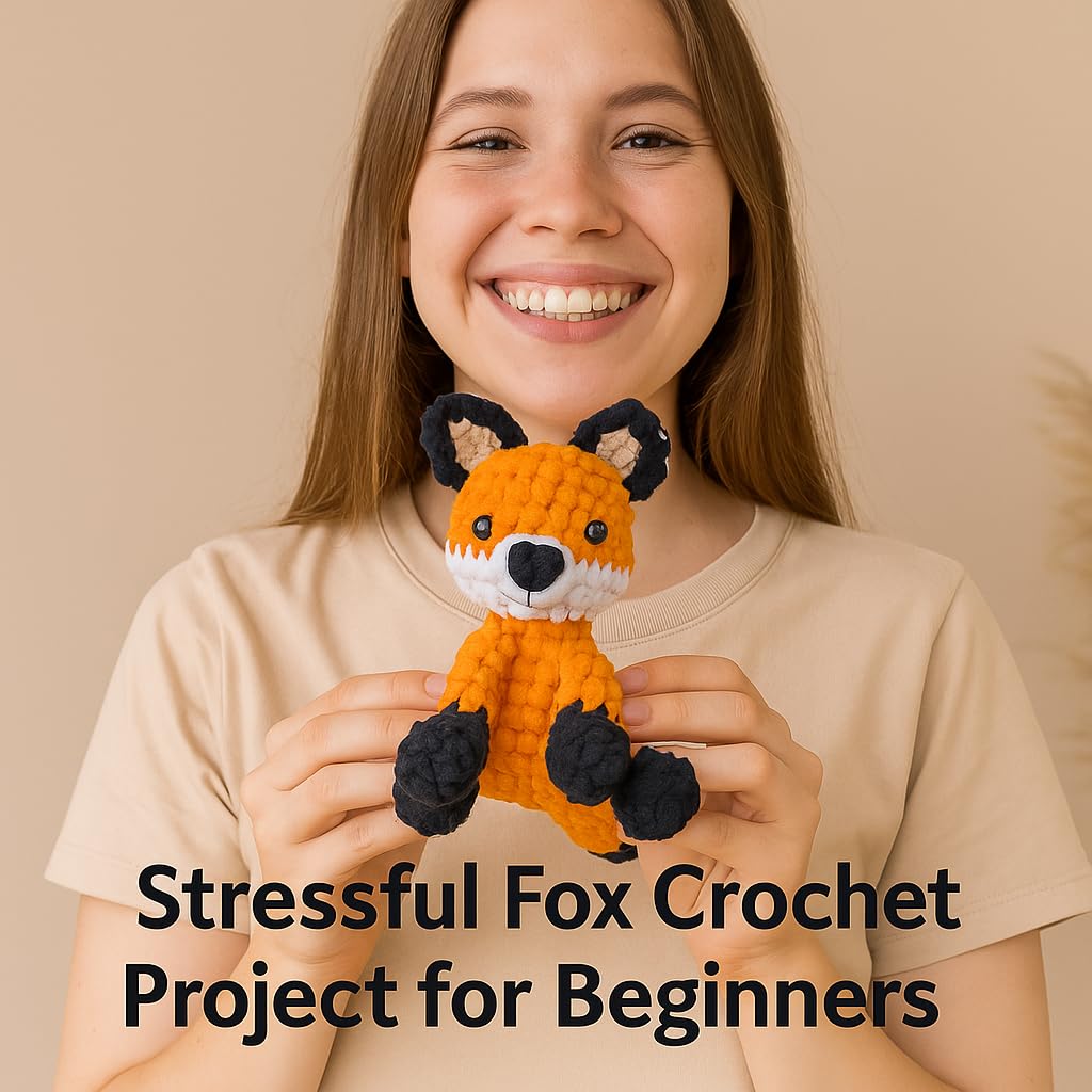 LOLCROCHET Kit de ganchillo Fox para principiantes y adultos