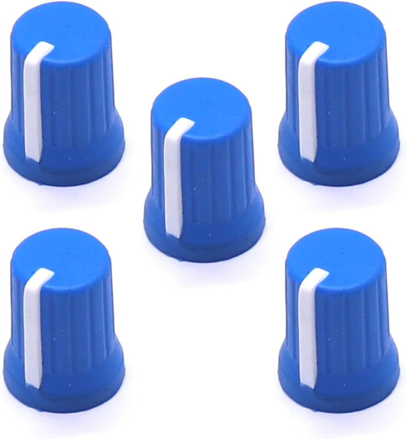Ergonomic Knob Caps Flexible Rubber Knobs 5pcs Universal Eq Rotary Replacement Wear Resistant Mini Size Simple Installation Potentiometer Dark Blue