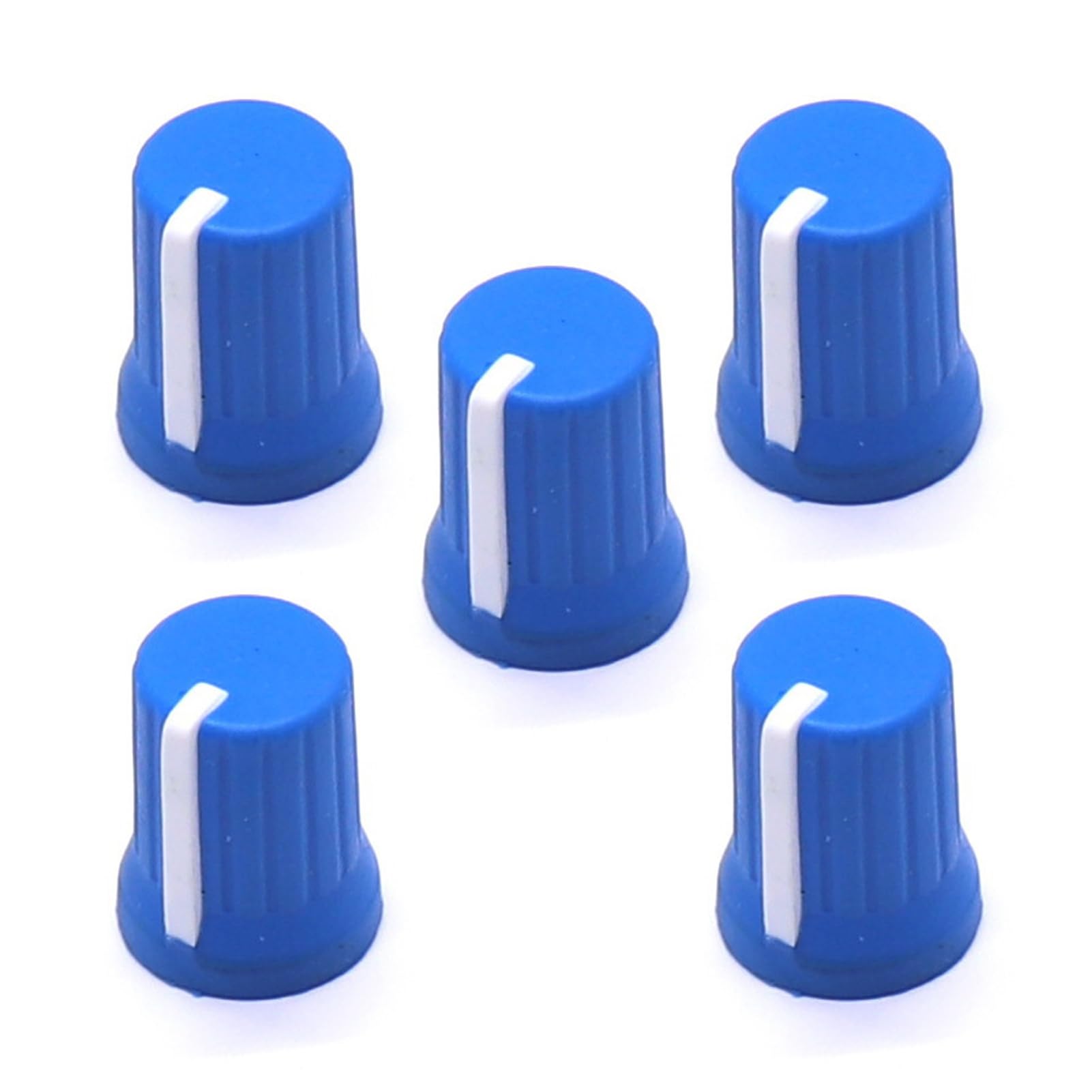 Ergonomic Knob Caps Flexible Rubber Knobs 5pcs Universal Eq Rotary Replacement Wear Resistant Mini Size Simple Installation Potentiometer Dark Blue