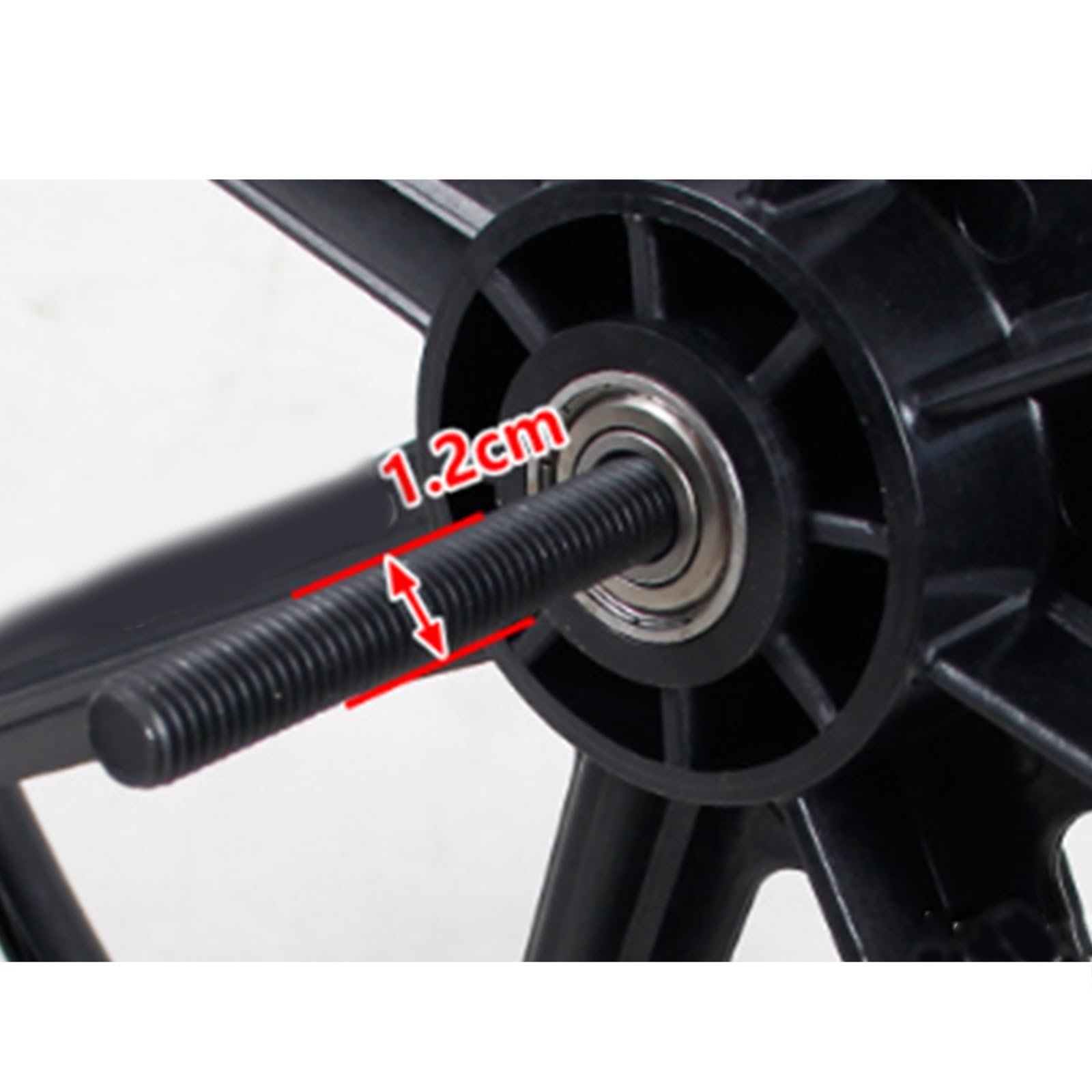 Rueda Trasera For Silla De Ruedas De Nailon Macizo Negro, Resistente Al Desgaste, Amortiguadora, Repuesto De Rueda Trasera For Silla De Ruedas De 24 Pulgadas