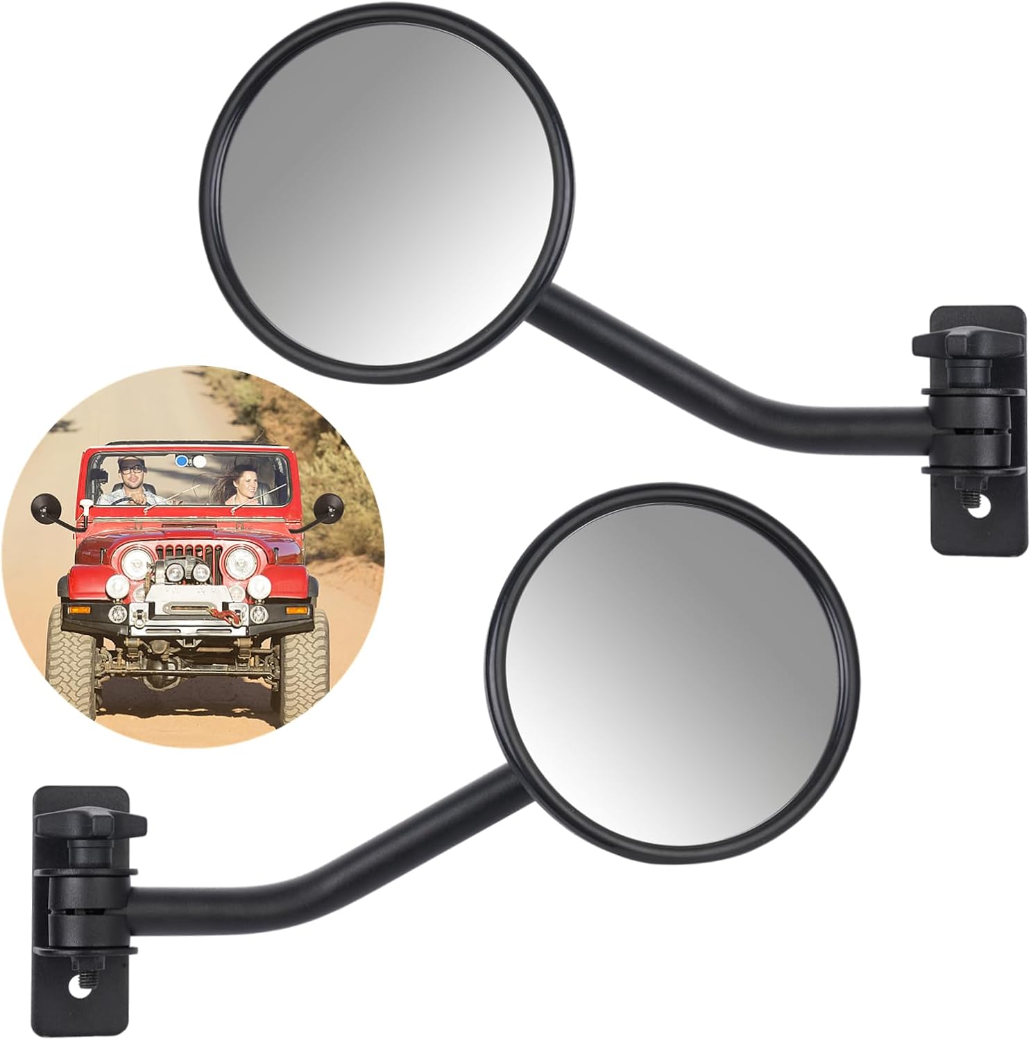 Homaisson Upgraded Mirrors Doors Off, Compatible with Jeep