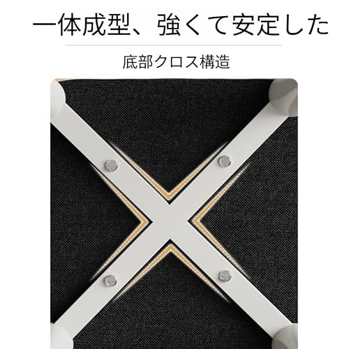 MLDYスタッキングスツール テクニカルクロス 四角 イス 背もたれなし 座面 積み重ね可能 省スペース ダイニングチェア スチール脚 滑り止め 北欧 おしゃれ 玄関/リビング/オフィス/喫茶店用 ライスグレー (【ハイテク生地クッション】ホワイト・クリーム色・ラテックス仕様) [5]