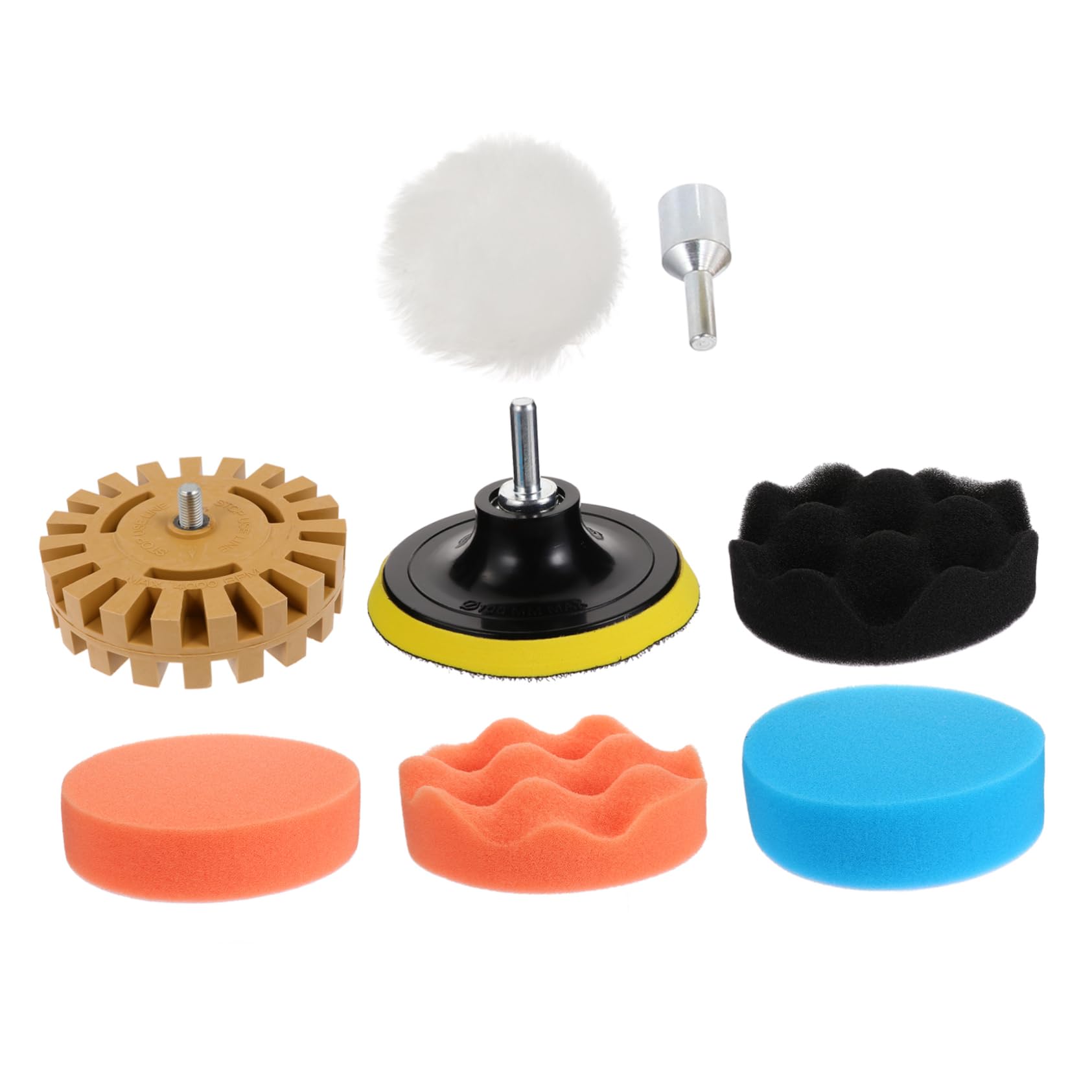 DIYEAH 8pcs Rubber Wheel Sticker Remover Adhesive Remover Rubber Eraser Wheel Sticker Remover Supply Tool Decal Removal Tool Sticker Removal Disk Sponge Random Color
