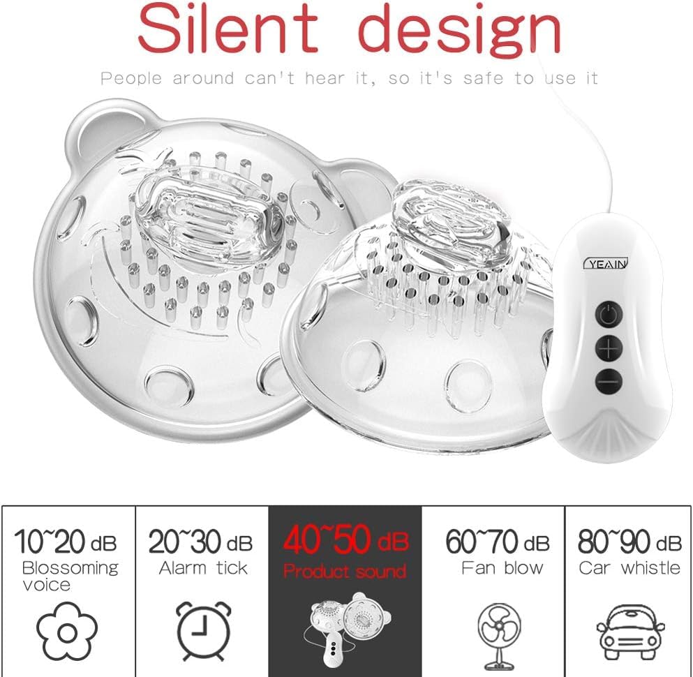 Mani Libere Elettrico Seno Pompa Massaggiatore Vibratore Succhia Capezzoli e Clitoride Coppe Lingua Leccare Reggiseno Stimolatore Sex Toys Enlarger Enhancer per Donne (Pink)