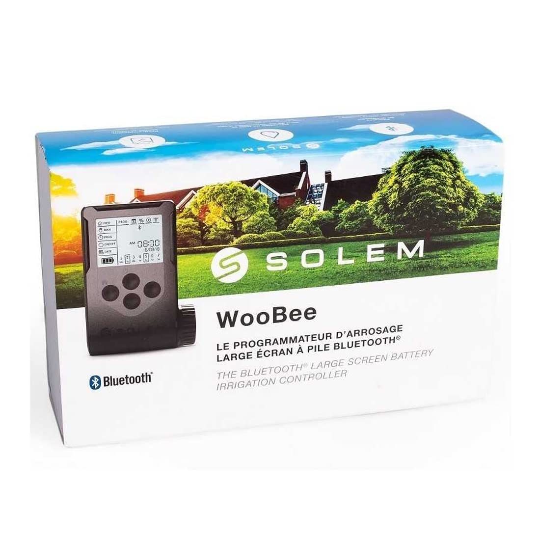 WOOBEE SOLEM Programmeur d'irrigation Bluetooth 6 Stations DC IP68 Résistant à l'eau