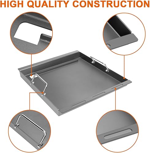 Miniatura 4 de Inserto de plancha para parrillas Charbroil Performance 2 y Signature de 3 quemadores, plancha superior plana para parrillas Charbroil Performance