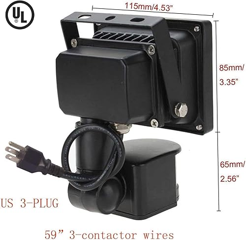 Miniatura 4 de Luces de inundación LED con sensor de movimiento de 20 W para exteriores, lámpara de inducción PIR, luz inteligente, 6000 K, blanco frío,