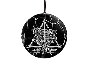 Trend Setters Harry Potter Deathly Hallows 3.5" Starfire Prints Hanging Glass Print Accessory